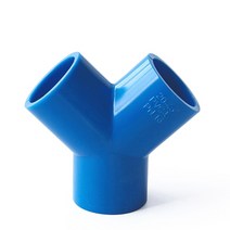 Pvc 티 커넥터 물 공급 튜브 조인트 y 경사 3 방향 3 포크 플라스틱 수족관 파이프 피팅 파란색 흰색 회색, 63mm(1개)