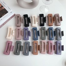 엘로슈 직사각 대형 올림머리 헤어집게핀 20컬러 무광 매트 프랑스핀 반묶음 반머리 헤어클립