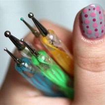 도트네일 호피네일 양방 쌍방 도트봉 nail brush set, 7종 네일 브러쉬세트