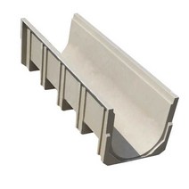 U관 수로관 배수로 플라스틱 하수구 배수관 주방 공사, 폭25 높이12.5 길이100cm, 1개