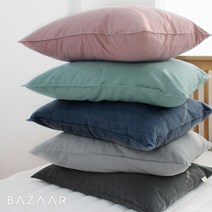 [바자르] 라이크 솔리드 쿠션겸방석커버(50x50)1장+방석솜, 색상:네이비