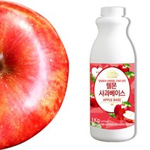쉘몬 에이드 베이스1kg 사과과일농축액 에이드 음료베이스 카페용품 자몽 청포도 레몬 깔라만시 사과 망고, 1개, 1kg