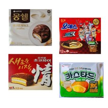 파이를 한번에/몽쉘/오예스/초코파이/카스타드/총 4종/간식/파이모음/어린이집간식/유치원간식/학교간식/방과후교실/병원/회사간식/출출할때