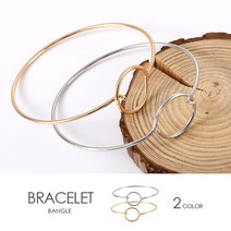 kirakirashop 라운드 뱅글 팔찌 ABA1232