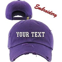 디스트레스드 야구 모자 KB4005 / 커스텀 모자/자수 모자/모노그램 모자/커스텀 캡, [14] 보라