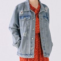 여자 청자켓 헤지 워싱 여성 봄 가을