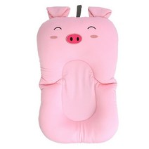 홈사우나 휴대용 베이비 샤워 에어 쿠션 침대 만화 아기 목욕 패드 미끄럼 방지 욕조 매트 신생아 안전 시트 지지대, [13] pink pig