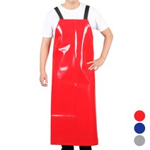 어깨 양면방수 앞치마 김장 작업 수산 시장 횟집 AV87, AV87 실버