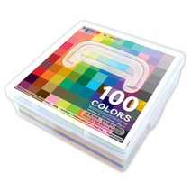 종이나라 500매 100컬러 단면색종이(케이스) / 종이접기 놀이 학습교재용 지류 문구