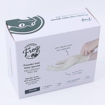 일회용 니트릴 라텍스 장갑 100매 요리 미용 세차, 프로그 라텍스 S