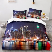 자유의 조각상 킹 사이즈 마이크로파이버 건물 침구 뉴욕, 4 70x133cm 2pcs