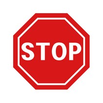 대형차 스티커 STOP 차량용 스톱 스티커, 무광검정, M