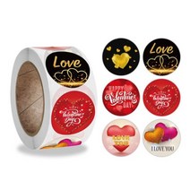 발렌타인데이 러브 하트 모양 라텍스 풍선 장미 곰 선물 장식 웨딩 약혼 신부 핑크 가방, 500pcs sticker