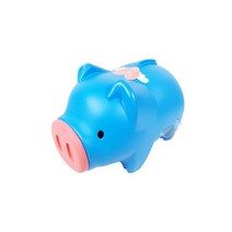 은행놀이 저축습관 ATM 미니 금고 지폐 동전 저금통, 블루
