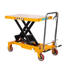 농업용 고소 작업차 수동 유압식 운반기 리프트 창고, 하중 300kg 0.9m815x500mm