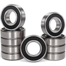 10팩 60002RS 이중 고무 씰 베어링 10x26x8mm 사전 윤활 처리 안정적인 성능 비용 효율적 딥 그루브 볼 USA 미국