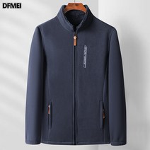 DFMEI 추동 폴라폴리스 다운점퍼 남성 아웃도어 카디건 캐주얼 루즈핏 빅사이즈 코트 중장년 아빠룩 남성복