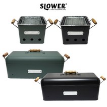 슬로워 SLOWER 비비큐 스토브 그릴통 캠핑 바베큐그릴 화로대 숯통, XB 블랙