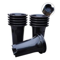 흑막분 인테리어 토분 블랙 난초 긴화분 강화플라스틱, 블랙 8인치