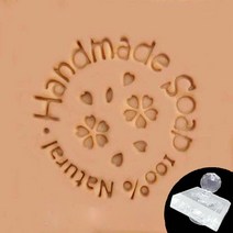 문자각인 금형수제 내추럴 글자 알파벳 꽃 잎 패턴 아크릴 클리어 스탬프 인감 투명 각인 비누 제작 장, 02 A Handle