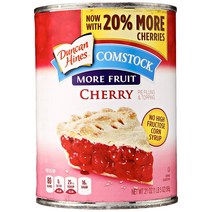 Duncan Hines 콤스톡 모어 프루트 체리 파이 필링 앤 팝핑 통조림, 595g, 1개
