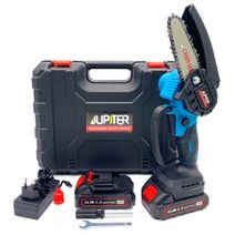 주피터 충전 미니 체인톱 10.16cm 한손 충전식전기톱 전동톱 나무 풀세트, 02.주피터 4인치 베터리 2개(슬림) 세트, 2세트