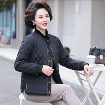 점퍼 여성 가을 겨울 숏 코트 40대 50대 60대 얇은 패딩 FC4357