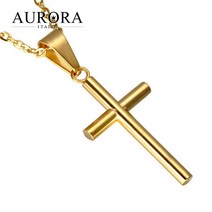 18K컬러 명품브랜드 십자가 목걸이 CROS-1809