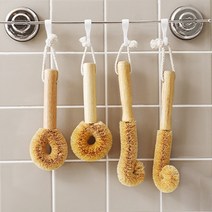 도넛 모양 브러쉬 찌든때 야채 세척 다용도 청소솔, 코코넛 롱브러쉬