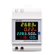 전기계량기 AC 모니터 110V 220V 380V 100A 전압 전류 역률 활성 KWH 전기 에너지 주파수 측정기 볼트 앰프, [01] Builn CT, [01] AC 400V, 01 AC80-300V_01 0-100A