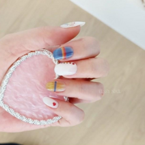 엘씨 젤 네일스티커 시럽 그라데이션 글리터 네일패치, 1개, 615/프레쉬 팡팡 1015