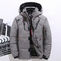남성헤비구스다운 다운 재킷 남성 겨울 파카 남성 도 흰색 오리 다운 재킷 후드 야외 두꺼운 따뜻한 패딩 스노우 코트 특대