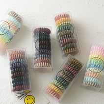 ABM 스프링 머리끈 9개입(색상랜덤)