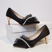 FANSYLI 여자 스틸레토 하이힐 파티슈즈 웨딩 슈즈 디너 신발 26호 11B18