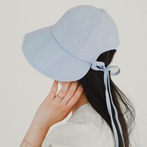 이코마켓 국산 챙넓은 리본벙거지 햇빛차단 봄 여름 보넷모자 린넨 코튼 버킷햇
