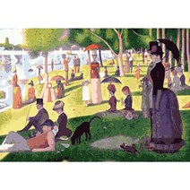 큰사이즈 물감3배 쇠라 그랑드자트섬의 일요일오후 60x75cm DIY명화따라그리기 점묘법 유화그림 세트 르네상스 물감 붓 코팅제