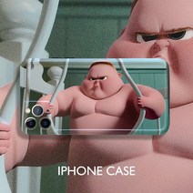 Wang Hedi의 같은 귀여운 뚱뚱한 남자는 iphone13ProMax Apple 14pro 휴대 전화 케이스 11 새로운 만화 12 크리 에이 티브 가을 방지 XR 여성 모델, 마초 베이비, 아이폰 12 프로 맥스