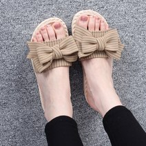 분홍슈즈 줄리본 슬리퍼 사무실 젤리 실내화