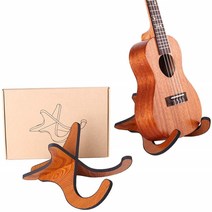 기타스탠드 기타거치대 기타받침대Miwyer-나무 우쿨렐레 스탠드 홀더 악기 콘서트 휴대용 나무 작은 기타