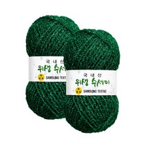 울클럽 위생수세미실 80g 2볼 (총 160g), 704 딥그린, 1개