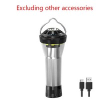 캠핑 차박 배터리 파워뱅크 대용량 보조배터리 캠핑카 부품 USB C 충전식 랜턴 휴대용 아웃도어 손전등 자석 걸이식 텐트 라이트 충전 표시등 내장, without Accessories