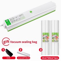 진공포장기 떡포장기계 무선 유선 진공 밀봉기 degasser 진공 포장 기계 진공 모터 제품 plastic bag sealer food keep fresh vacuum pump, 협력사, 녹색-2pcs-25cm, 우리 110v
