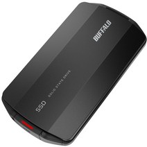 버팔로 SSD 외장 1TB USB3.2 Gen2 Type-C 최대 판독 속도 1050MB초 방진 방적 IP55 내충격 MIL-STD 휴대용, 블랙입니다., 1TBMB