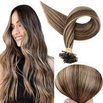 붙임머리 반가발 뱅 앞머리 가발 풀샤인 U 팁 헤어 익스텐션 퓨전 발라야지 컬러 케라틴 접착제 비즈 프리, 04 20 inches_02 100 Strands, 05 3p27