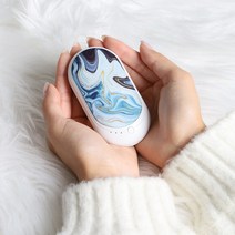 클리커스 휴대용 손난로 충전식 USB 보조배터리, 오션웨이브