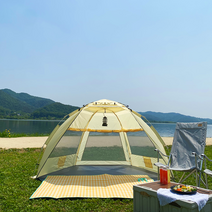 블랙몽키 비치쉘터 원터치텐트 4-5인용 팝업 쉘터 파스텔베이지