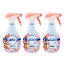 페브리즈 다우니 에이프릴향 370ml 세균 냄새 제거 색소 무첨가 은은 지속 향기 식물 유래 성분 침대 침구 매트리스 섬유 의류 옷 커튼 소파 카펫 섬유 탈취제, 3개