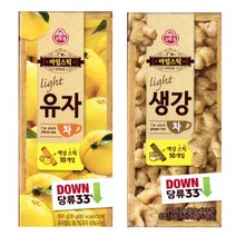 오뚜기 아임스틱 생강차 300g x 1개+ 아임스틱 유자차 300g x 1개, 20개, 60g
