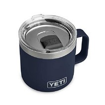 예티 손잡이 머그 캠핑 텀블러 YETI Rambler 스텐 진공 램블러 414ml, 네이비