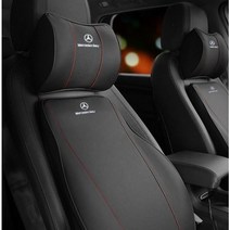 벤츠 메모리폼 명품 클래스 차량용 목쿠션 목베개 허리쿠션 등쿠션 등받이 목받이 헤드레스트, 시크블랙